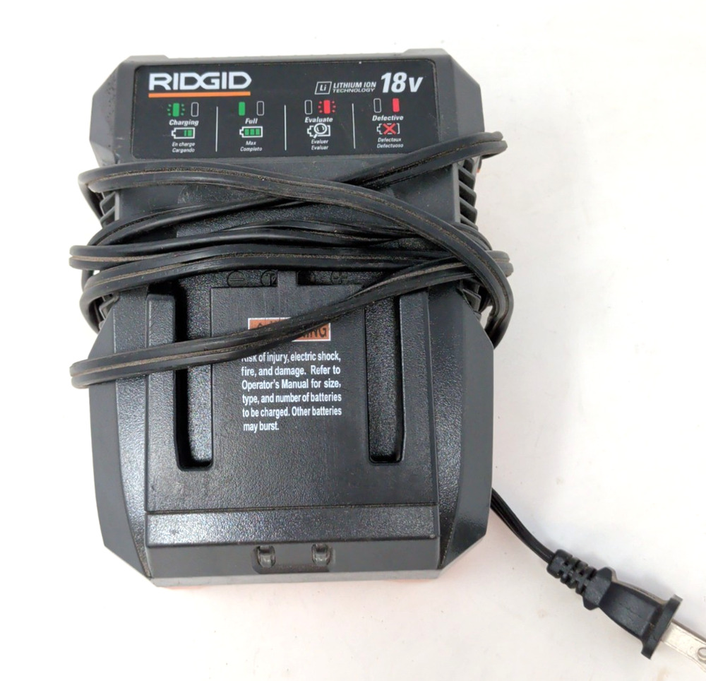RIDGID Genuine OEM R86092 Dual Chemistry 18V Lithium Ion / NiCad Battery Charger